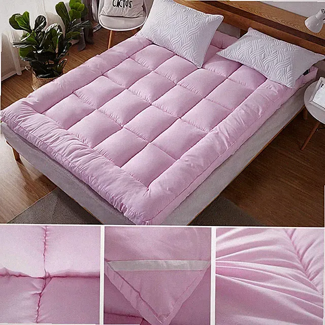 80x78" Thick Mattress Pad Quilted Cooling Soft Topper Cover Breathable Filled