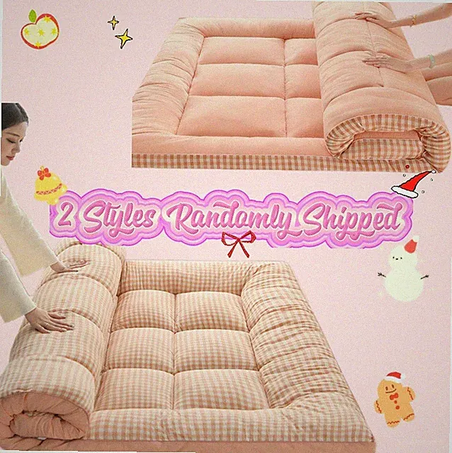 Japanese Style Floor Mattress Topper - 2.5" Queen Size Foldable Pad-FGQA