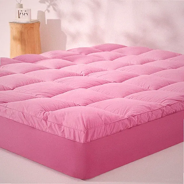 KÜB Cotton Cal King Mattress Pad, Cooling Mattress Topper California King Pink