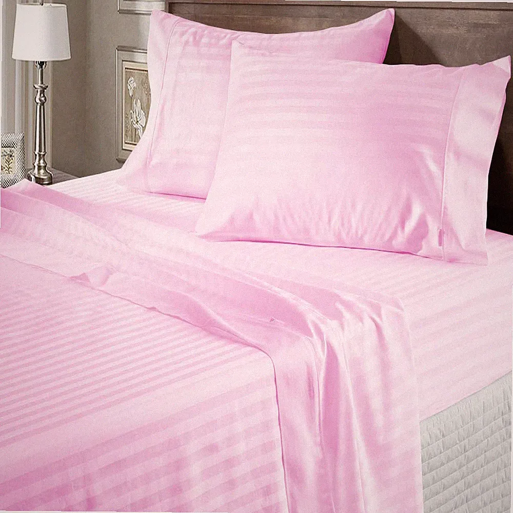 Pink Stripes Bedding Sets 1000 TC OR 1200 TC 100% Cotton Select Item